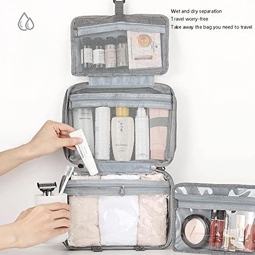 Bolsa de viagem de higieness lxosff com gancho suspenso, organizador de viagens de bolsa cosmética resistente à água para acessórios,