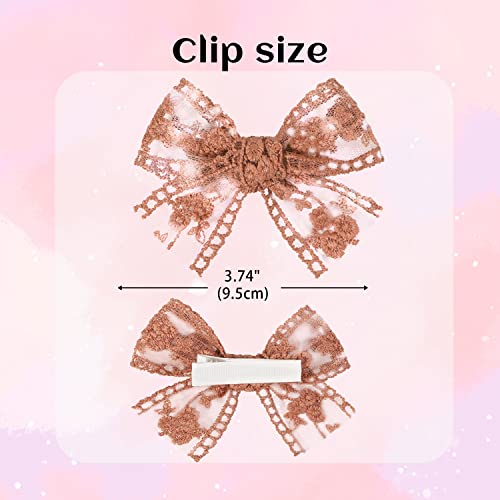 Zurlefy 12 PCs BOWS CLIPES PARA MENINAS, CLIPES DE CABELO DE CUNDA PARA ACENDERES DE CABELOS FINOS DE CABELOS FEO