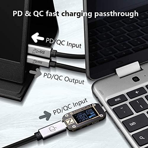 Jobs de pimenta 15.6 Monitor portátil USB-C HD 1080P Monitor de laptop Extender e suporte de comprimido Sóio robusto sólido, tubo