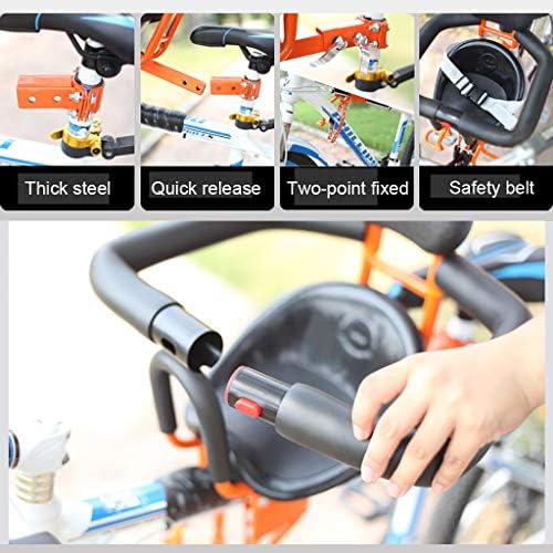 Elsp Baby Bike Bike Front Mount Child Child Bicycle sede reversível com corrimão de proteção e suporte com segurança de volta para