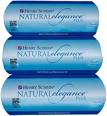 NATURAL ELEGANCE® PLUS 35% Carbamida Peróxido de carbamida Mint Gel Gel por Henry Schein, duas seringas de 3 ml, 3 pacote,