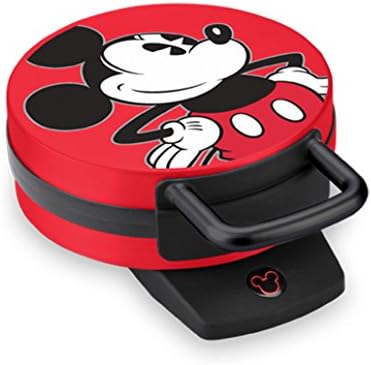 Disney DCM-12 Mickey Mouse Waffle Maker, Red 6 polegadas