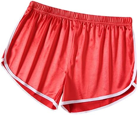 Jorasa Shorts atléticos para mulheres da cintura elástica calça de moletom de cintura alta calça colorida de calça curta Bling
