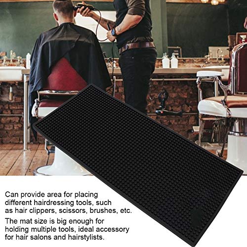 Tapete de organizador de barbeiro de PVC, tapete profissional de isolamento térmico de barbeiro flexível para barbear de cabelo