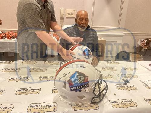 Jim Brown assinou o Hall of Fame Speed ​​Speed ​​Helmet NFL - Capacetes NFL autografados