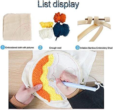 Kits para iniciantes para bordados sdfa para crianças adultos, punk agulha de agulha como rosqueador de rosca de tecido