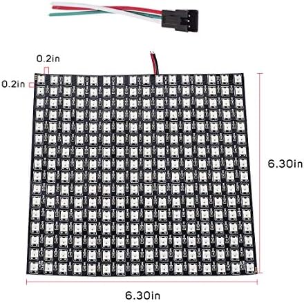 BTF LIGHTING WS2812B ECO RGB FIRS DE LIGADO 5050SMD Individual endereçável 16x16 256 pixels Matriz LED Matrix FPCB flexível Full Color