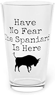 Cerveja de vidro de cerveja 16oz hilariante tem espanhol nacionalismo entusiasta que ondulava o entusiasta patriótico 16oz