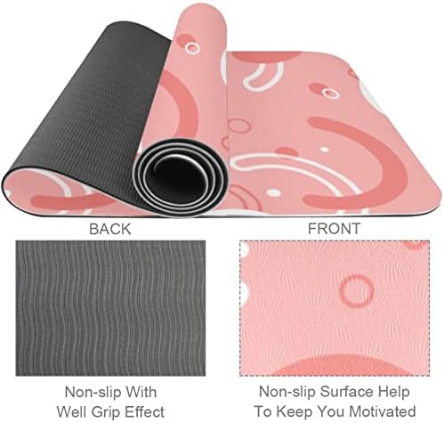 Ndkmehfoj rosa Memphis Padrão de ginástica dobrável de ginástica Mat Yoga Mat Pad Não deslizamento Perca peso Esporte