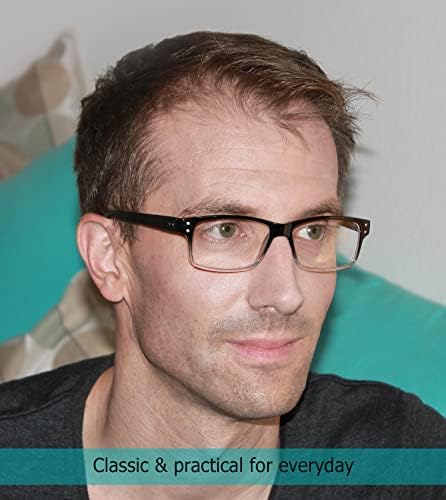 Lur 6 embalam óculos de leitura clássicos + 3 pacotes de óculos de leitura de metal