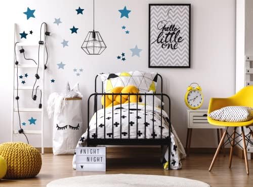 Adesivos de parede infantis Decalques de parede de estrela Estrelas de decoração de decoração e stick Art removível 276 Shapes