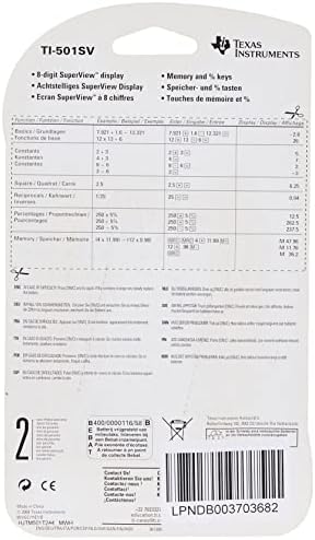 Calculadora de bolso Ti 501