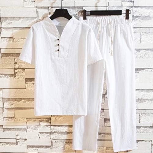 Camisa de vestido para homens de algodão largo de algodão masculino Manga curta Retro T Tir