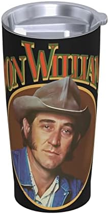 DON WILLIAMS BAND AO ANTERIÁRIO INSULADO DE AÇO DE CAUSO DE CAFÉ com tampas e palhadas Copo de vácuo de parede dupla 20oz 20oz