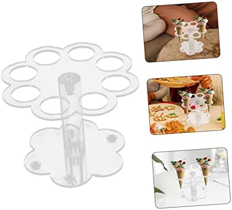 GANAZONO 4PCS Ice Cream Display Stand Stand Display Stands Clear Display Plataforma de estacas Hands Sushi Sushi Holder Restaura