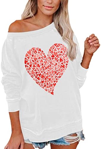 Womens Love Love Hearts Tops Teen Valentines camisa