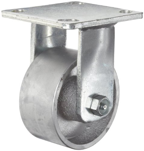 Casters RWM Casters S45 Caster de placa, roda de nylon rígida, de alta temperatura, placa de aço inoxidável, rolamento de rolo, capacidade