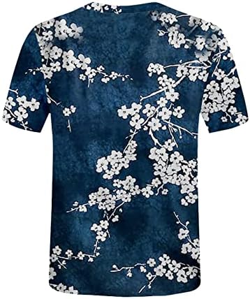 Mulheres Mangas curtas Tshirts Plum Floral Graphic Bloups T camisetas de barco Pescoço outono Tiradas de camisetas