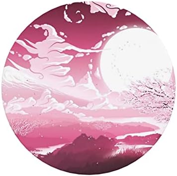 Coaster para bebidas, absorvente coantadeira resistente ao calor Winter Moon Cherry Blossom Pink Conjunto de 2, para