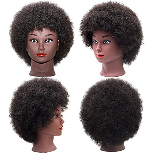 HJ Dool Head Mannequin Head com cabelos humanos manikin cosmetologia maquiagem boneca de boneca com suporte para exibir traidora