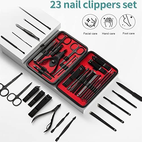 Dloett 23 PCs Profissional Cutter de unhas Pedicure Scissors Definir ferramenta de clipper de manicure de aço inoxidável
