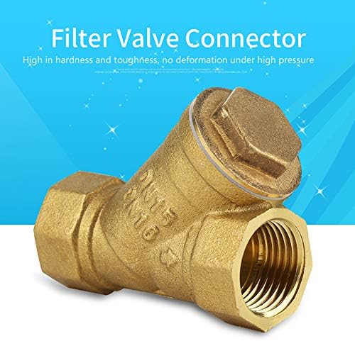 Brass 1/2 Freia fêmea Y ​​Filtro, conector do adaptador de tubo de válvula de filtro para separação de óleo de água para separação