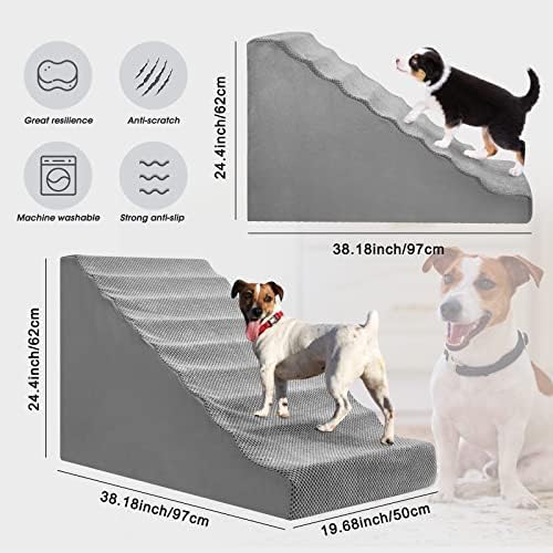 INRLKIT de 8 camadas escadas de animais de estimação, 30d de etapas de cães de alta densidade/rampas/escadas/escada para cães