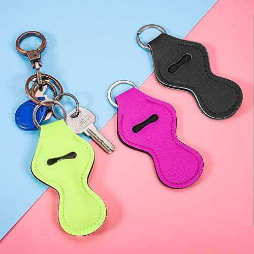 SUBlimação em branco Chapstick Holder Keychains Lipstick Holder Keychains Chapstick Holder Bulk