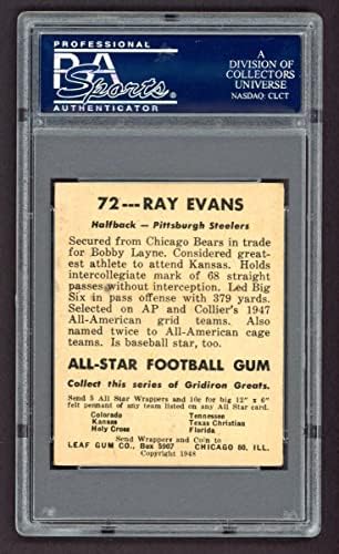 1948 Leaf 72 Ray Evans Pittsburgh Steelers PSA PSA 3.50 Steelers