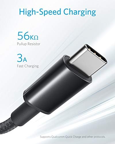 Cabo de carregador USB C USB [2 pacote, 6ft], 310 USB A TIPO CABO DE CARREGA RÁPIDO CASSO CABO DE CARREGA RÁPIDO E ANKER CABO