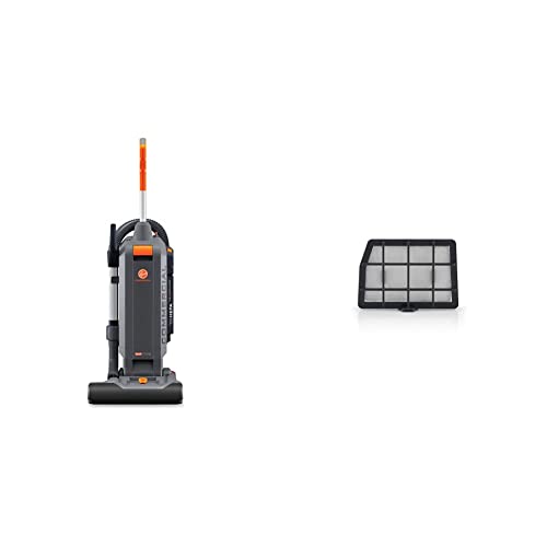 Hoover Commercial Hushtone Vacuum Cleaner, 15 polegadas com Intellibelt, para pisos e pisos rígidos, CH54115, Grey