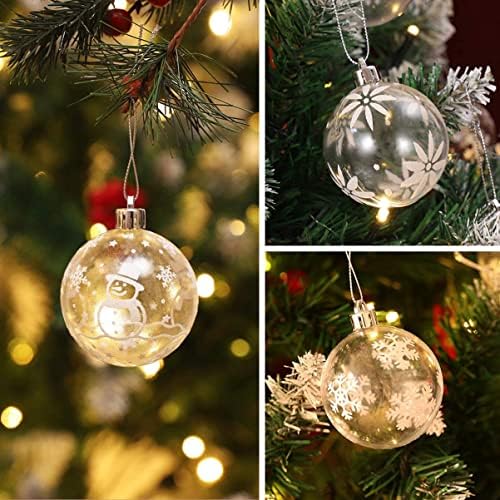 Ornamentos de bola de natal claros de nuobester, 36pcs de decoração de Natal Bolas de Natal decorativas quebradas para festas