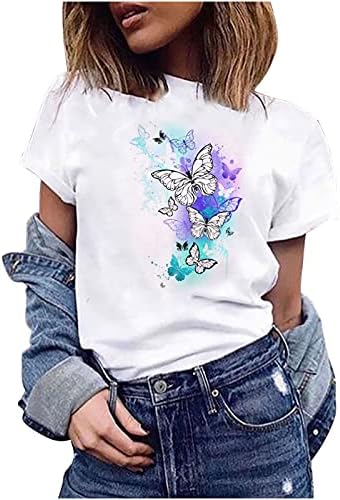 Pinklove moda verão solto manga curta feminino t-shirt tops mulheres elegantes 3d impressos primavera verão algodão camisetas 2021