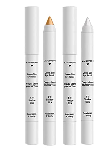 YXIXI 2 IN1 Highlighter Eyeshadow Eyeliner lápis, 2packs olho iluminador de marcador de bastão de giz de cera com shimmer Shaper
