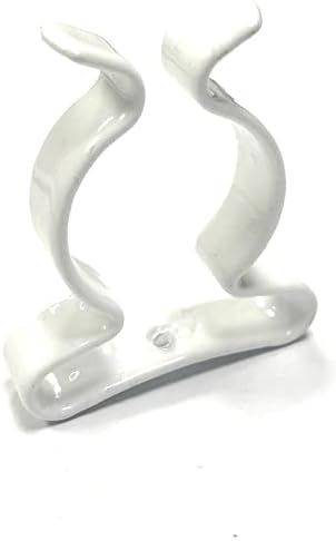 18 x Terry Tool Clips White Plástico revestido de mola garras de aço dia. 38 mm