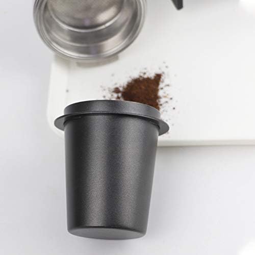 Copo de dosagem de café de 58 mm, xícara de dosagem de café em aço inoxidável, peça de alimentador de pó para cafeteria de café com café expresso para cafeteria