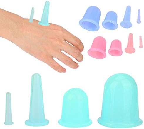 4pcs/set Vaccum Facial Massager Cupping Copo Levantamento de Facos de Cuidados Ferramenta de Tratamento de Tratamento de Terapia