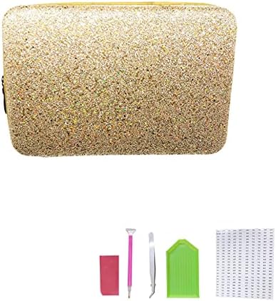 Caixa de armazenamento de pintura de diamante com 60/120/140 Recipiente de jóias de garrafas pequenas, bolsa de glitter para