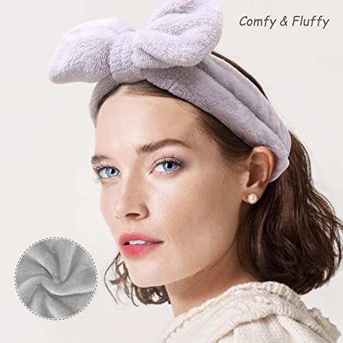 Aimhariacc Facial Bow Head Band para Girls Washing Spa Face Face Skincare Skincare Toalha fofa Toalha para a cabeça, maquiagem