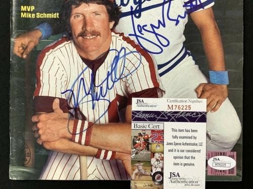 George Brett assinou a Sports Illustrated 13/04/81 Nenhum rótulo Mike Schmidt Auto JSA - Revistas MLB autografadas