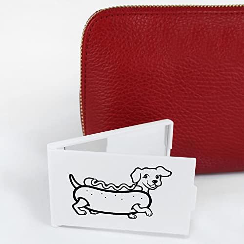 Azeeda 'Hot Dog Salsage Dog' Compact / Travel / Pocket Makeup Mirror