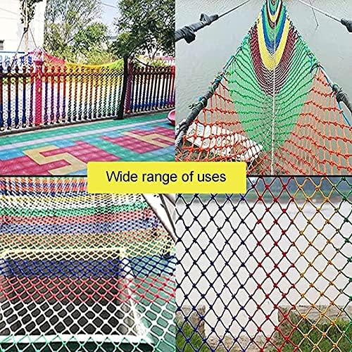 Rede de segurança para crianças da Awsad - rede de decoração colorida, rede de proteção contra varanda líquida da