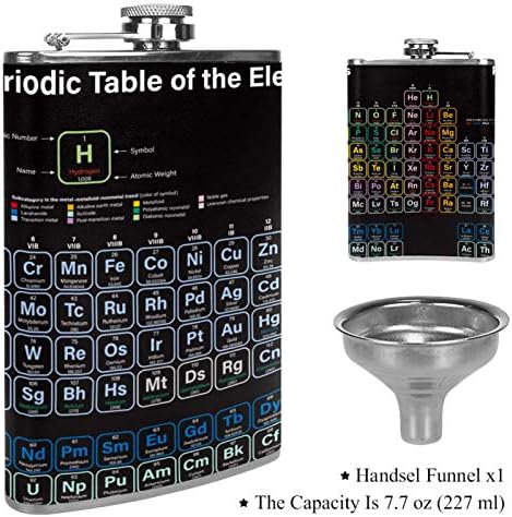 Balão de quadril para bebidas inoxidáveis ​​à prova de vazamento de aço inoxidável com funil 7,7 oz de couro grande ideia de