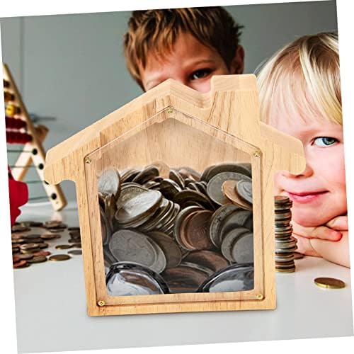 Zerodeko Star Piggy Bank Clear Jar Caixa Caixa para crianças Organizador de armazenamento de brinquedos para crianças Decoração