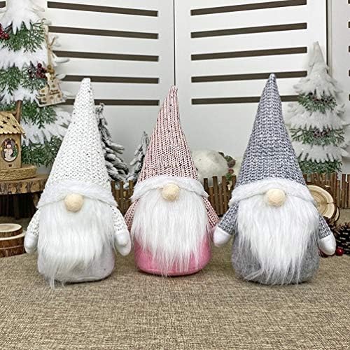 Bestoyard 3pcs Christmas Tomte Santa Ornament Tab Fabric Scandinavan Swedish Santa Gnome Figure Elf Doll Christmas Ornament Decor