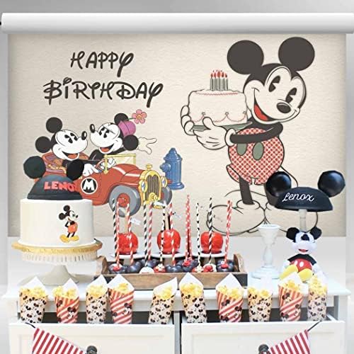 Retro Mickey Mouse Festa de Aniversário Supplies Vintage Mickey e Minnie tema Banco de decorações de festas Mickey Claásico para