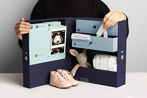 Sabor | Organizador do Baby All-In-One | Azul-o recém-nascido sem ácido e o organizador de lembrança e memória com rótulos para