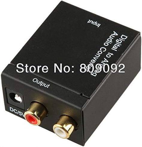 OCS - cabos Toslink óptico digital ou spdif Coax a Adaptador de conversor de áudio Analog L/R RCA -