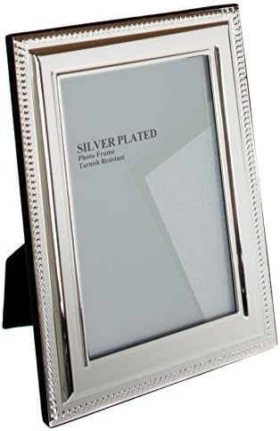 Viceni Silver Batled Bead Photo Frame, 8 por 10 polegadas