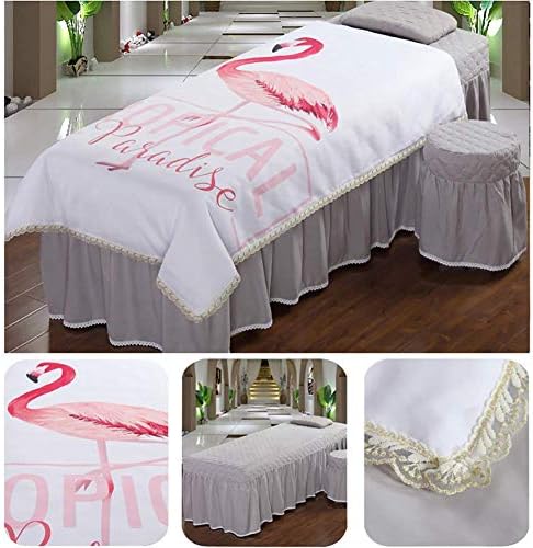 Zhuan Premium Massage Table Sheets com repouso para o rosto Brilhas de massagem Camas de saia travesseiros de renda